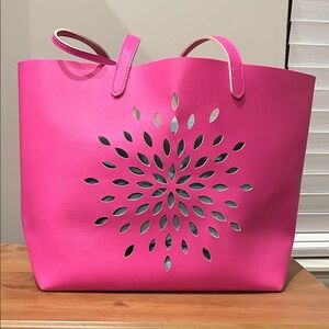 Pink Tote Bag with Cutout Design